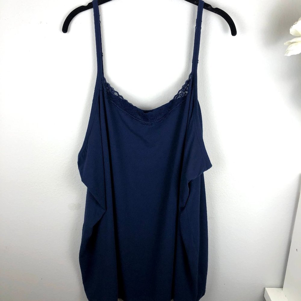 Catherines Lacy Navy Camisole Tank Top